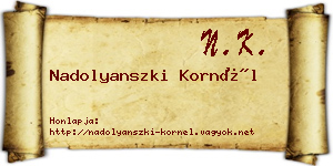 Nadolyanszki Kornél névjegykártya